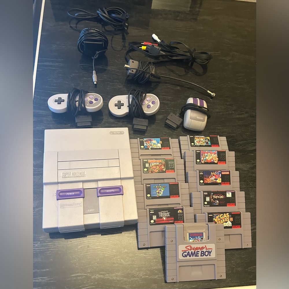 Super Nintendo, all hook ups, including games